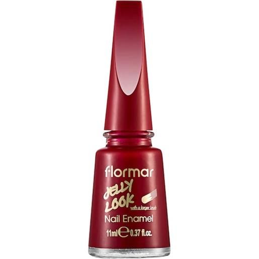 Flormar unghia smalto per unghie jelly look nail enamel 05 fire red 11 ml
