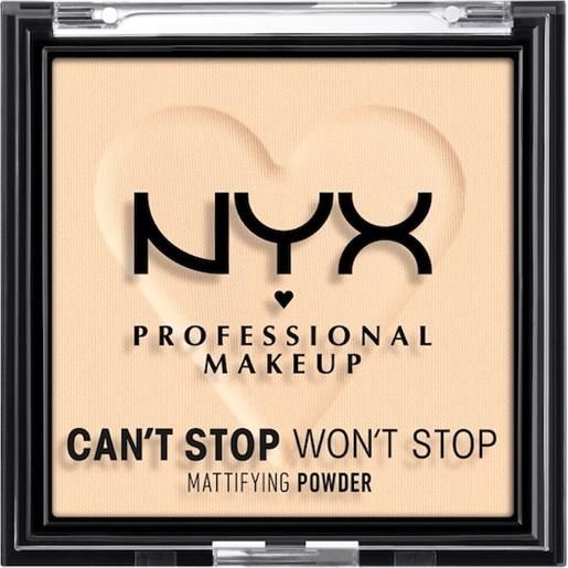 NYX Professional Makeup facial make-up powder can't stop won't stop mattifying powder 01 fair
