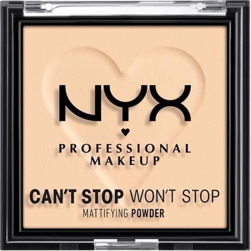 NYX Professional Makeup facial make-up powder can't stop won't stop mattifying powder 02 light