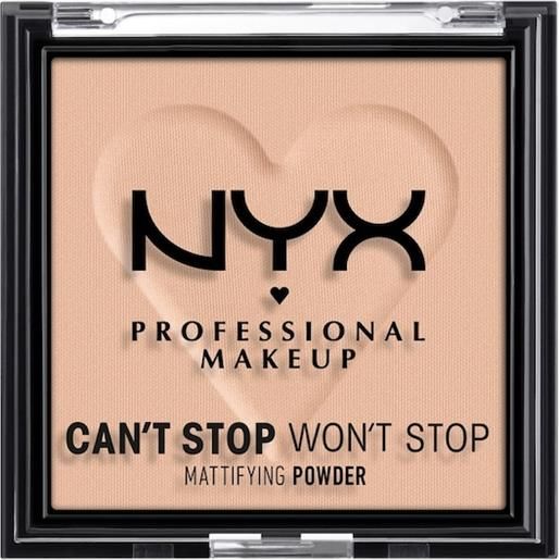NYX Professional Makeup facial make-up powder can't stop won't stop mattifying powder 04 medium