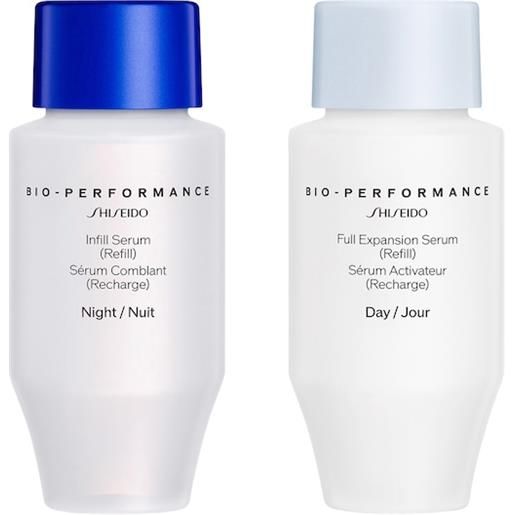 Shiseido linee per la cura del viso bio-performance skin filler serum refill infill serum (night) 30 ml + full expansion serum (day)