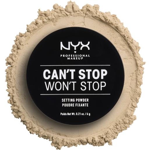NYX Professional Makeup facial make-up powder can't stop won't stop setting powder 02 light medium