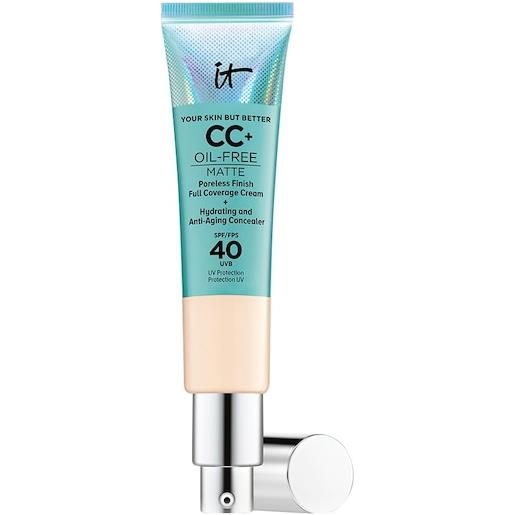 it Cosmetics cura del viso cura idratante your skin but bettercc+ oil free matte cream spf 40 light