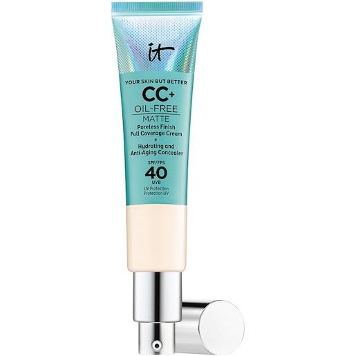 it Cosmetics cura del viso cura idratante your skin but bettercc+ oil free matte cream spf 40 fair