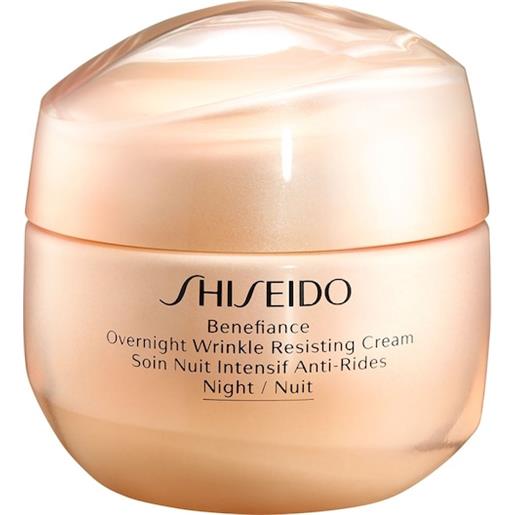 Shiseido linee per la cura del viso benefiance overnight wrinkle resisting cream