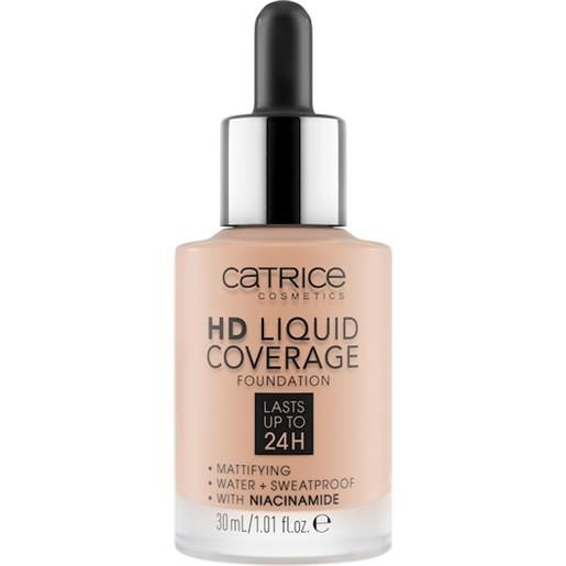 Catrice trucco del viso make-up hd liquid coverage foundation no. 020 rose beige