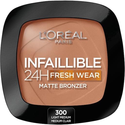 L'Oréal Paris trucco del viso blush & bronzer infaillible 24h fresh wear matte bronzer 300 light medium