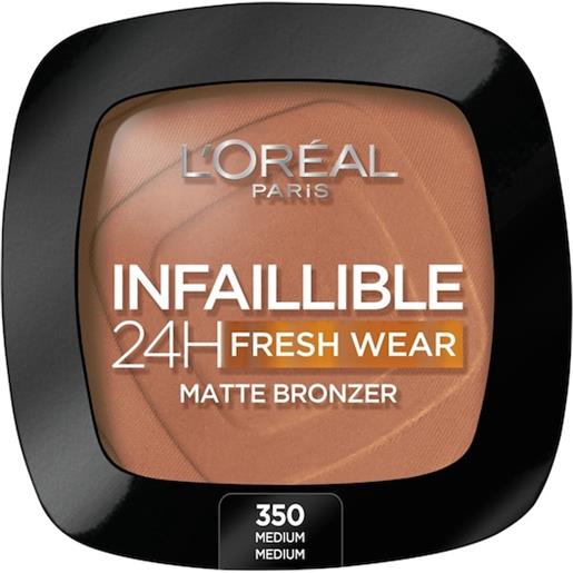 L'Oréal Paris trucco del viso blush & bronzer infaillible 24h fresh wear matte bronzer 350 medium