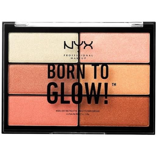 NYX Professional Makeup facial make-up highlighter born to glow highlighter palette