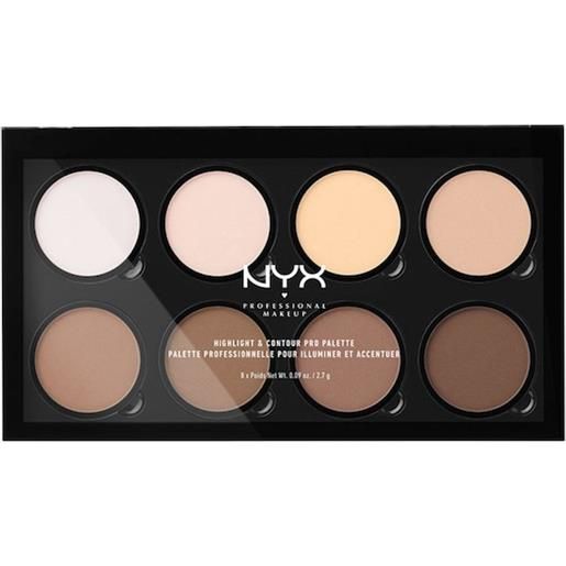 NYX Professional Makeup facial make-up highlighter highlight & contour pro palette