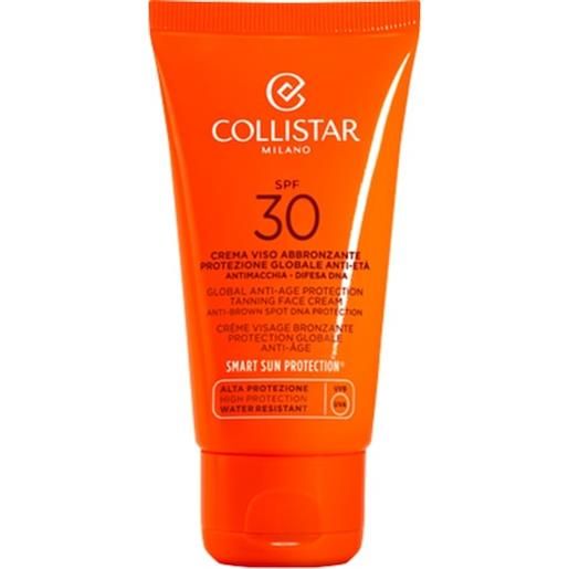 Collistar cura del sole sun protection tan global anti-age protection tanning face cream spf 30
