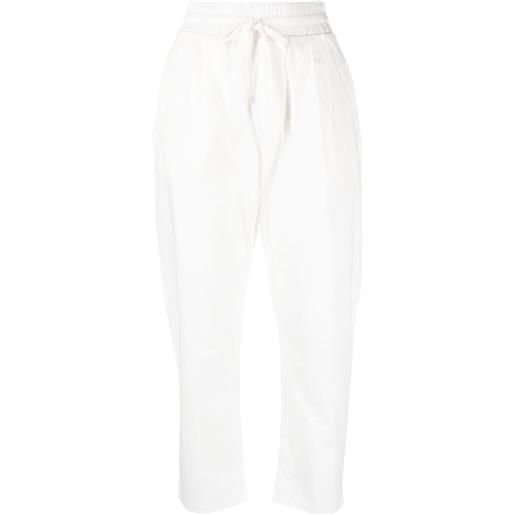 Thom Krom pantaloni crop con coulisse - bianco