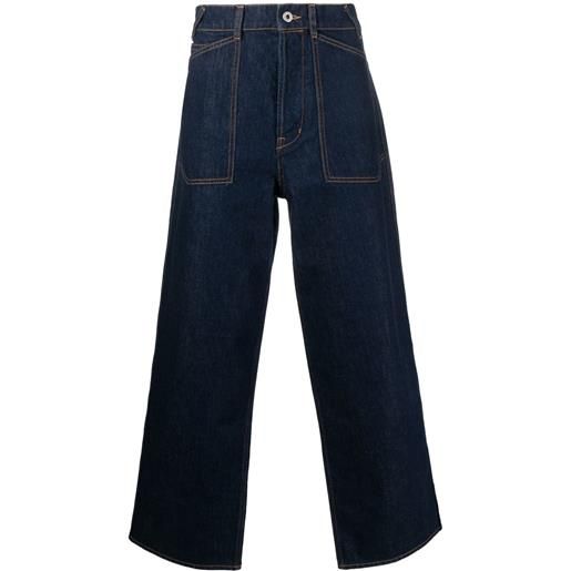 Kenzo jeans a gamba ampia - blu