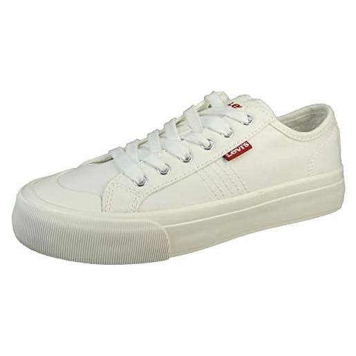 Levi's hernandez 3.0 s, sneakers donna, bianco brillante, 40 eu