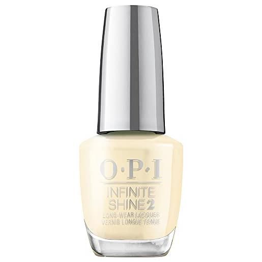 OPI infinite shine, smalto per unghie a lunga durata, me, myself and OPI spring collection, blinded by the ring light, giallo chiaro, 15ml