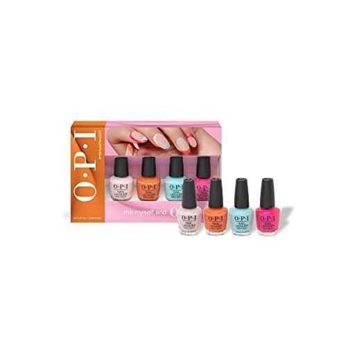 Wella opi nail lacquer, smalto per unghie, me, myself and opi spring collection, 4 pezzi mini pack​