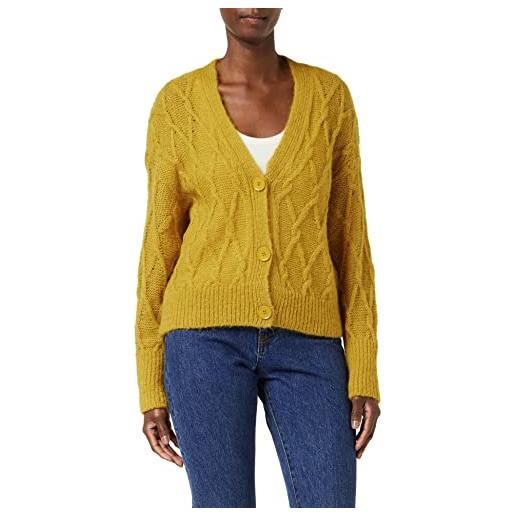 United Colors of Benetton maglione cardigan 1168d601e donna, giallo senape 89u, m