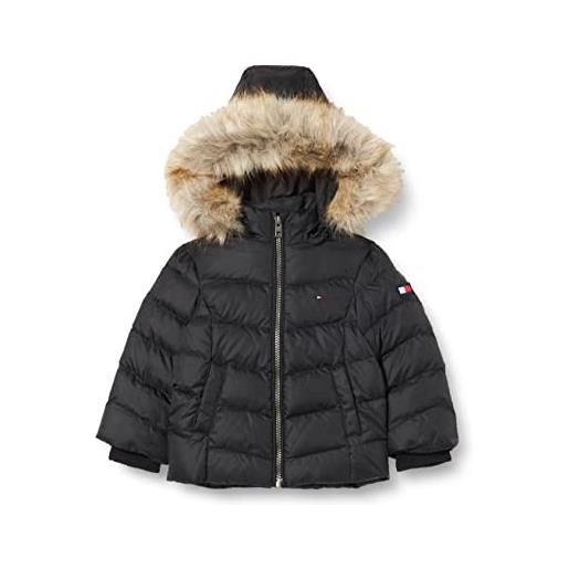 Tommy Hilfiger essential down jacket kg0kg05980 giacche imbottite, nero (black), 9 mesi bambine e ragazze