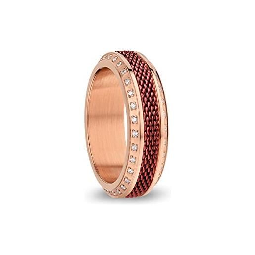 BERING, set di anelli intercambiabili da donna, in oro rosa e rosso con l'esclusivo sistema twist & change, huang-he