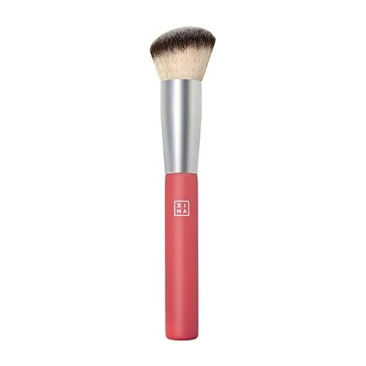 3ina makeup - the all in 1 brush - pennello da trucco angolato - pennello per tutti i tipi di make-up - capelli semi-fitti - forma angolata - facile da sfumare - vegan - cruelty free