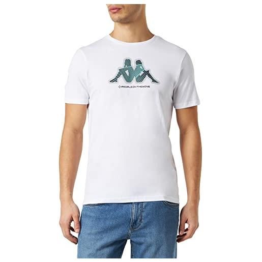 Kappa ermy graphik, t-shirt uomo, bianco, xxl