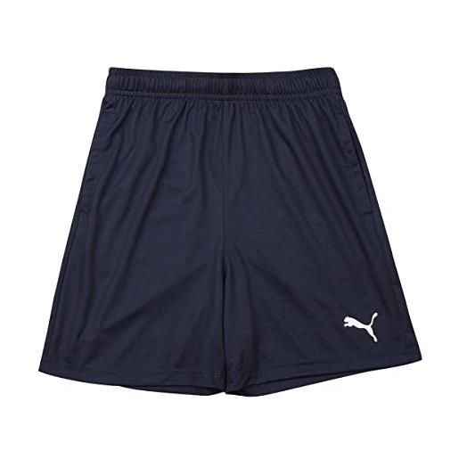 PUMA pumhb|#puma teamrise training shorts jr, pantaloncini unisex kids, puma black-puma white, 140