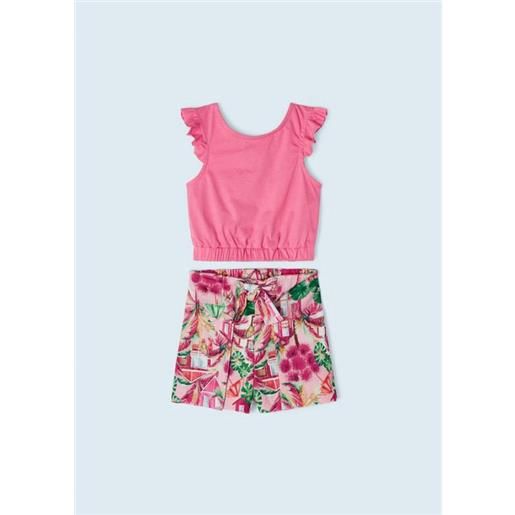 MAYORAL CLASSIC 3214 mayoral completo short stampato peonia