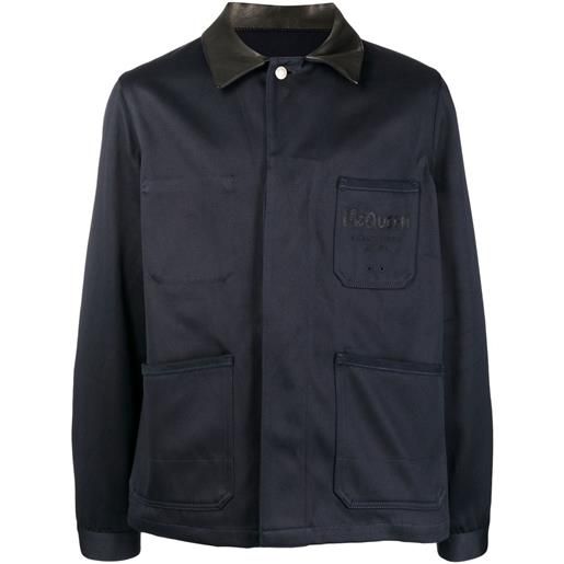 Alexander McQueen giacca-camicia con stampa - blu