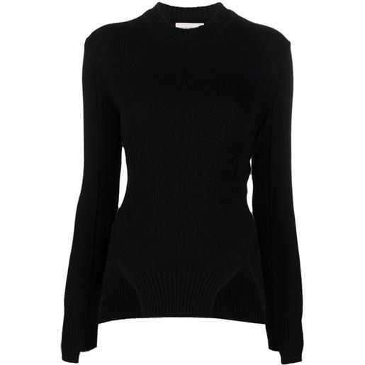 Alexander McQueen top a maniche lunghe - nero