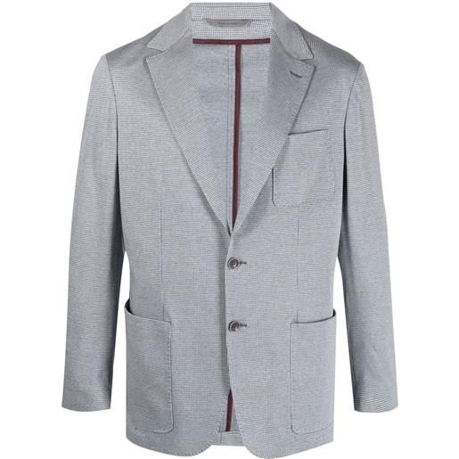 Canali blazer monopetto a quadri - blu