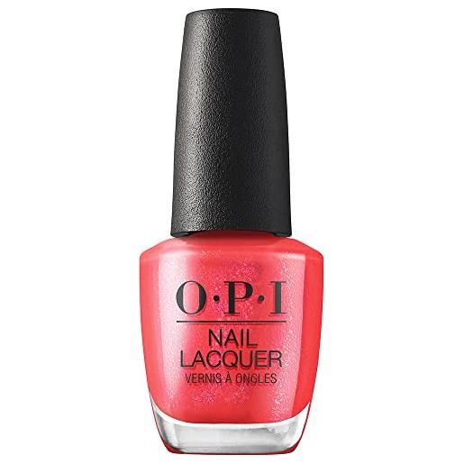 OPI nail lacquer | smalto per unghie, me, myself and OPI spring collection | left your texts on red | rosso metallizzato, 15ml