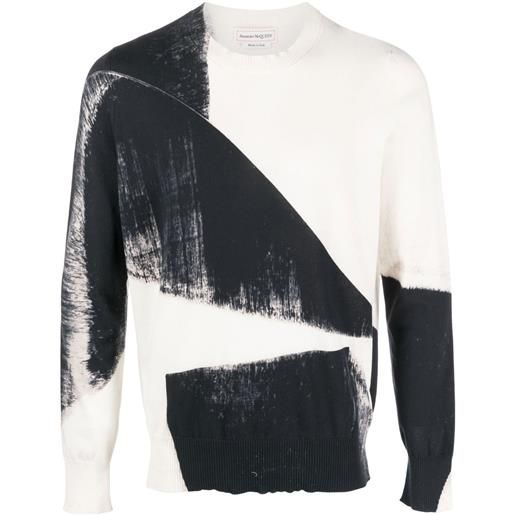 Alexander McQueen maglione con motivo jacquard - bianco