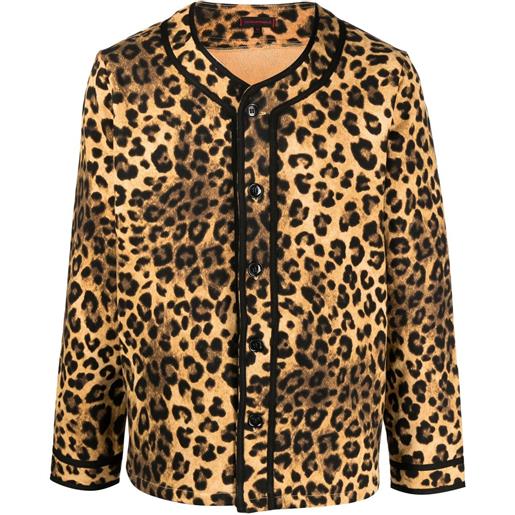 CLOT cappotto leopardato - marrone