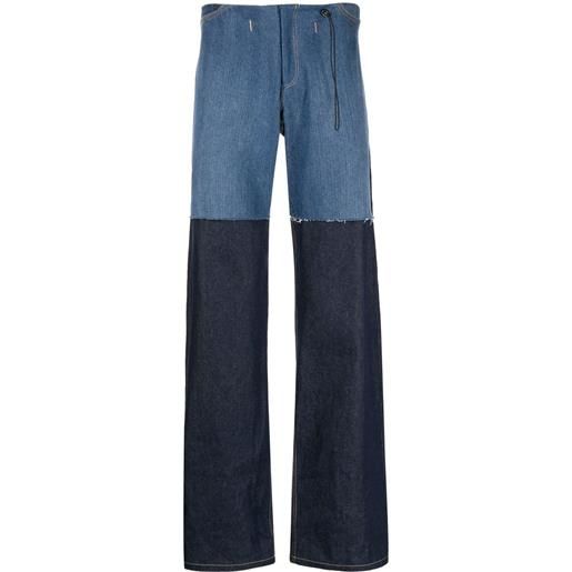 Per Götesson jeans repurposed con coulisse - blu