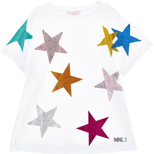Monnalisa maxi t-shirt con stelle