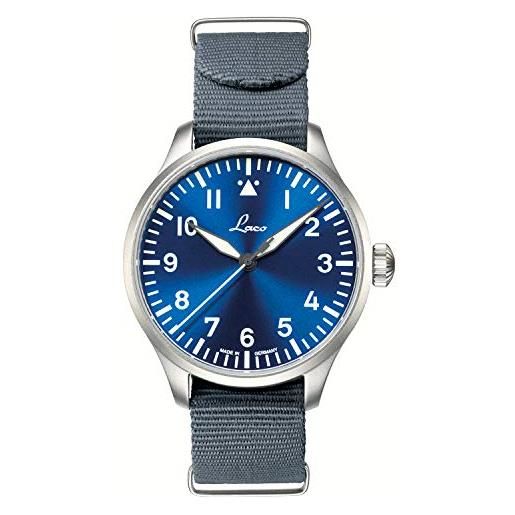 Laco - orologio da aviatore base augsburg, 42 ore blu, made in germany, ø 42 mm, orologio automatico di alta qualità, qualità unica lavorazione straordinaria -dal 1925. 
