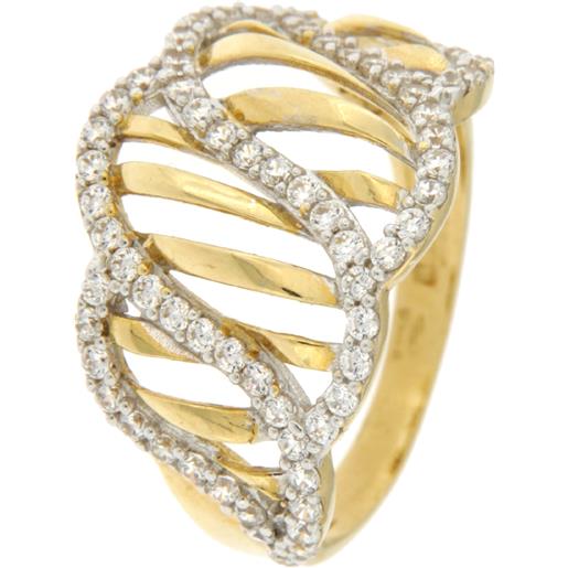 Gioielleria Lucchese Oro anello donna oro giallo bianco gl100856