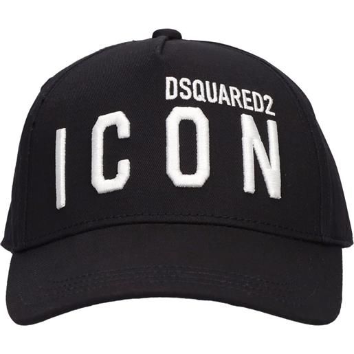 DSQUARED2 cappello baseball in gabardina di cotone con logo