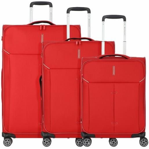Roncato ironik 2.0 4 ruote set di valigie 3 pezzi rosso