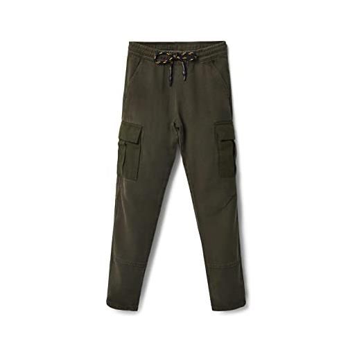 Desigual pants_adler 4092 kaki pantaloni casual, green, 8 years ragazzi