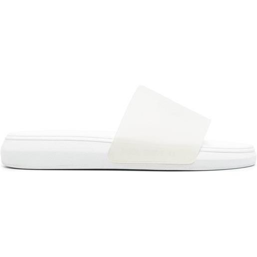 Alexander McQueen sandali slides trasparenti - bianco