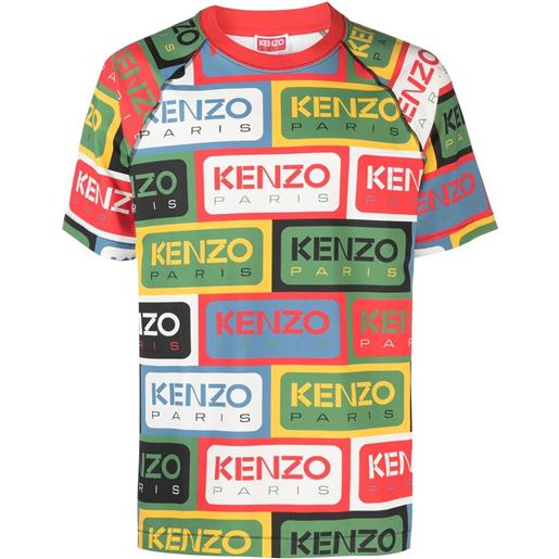 Kenzo t-shirt Kenzo labels girocollo - verde