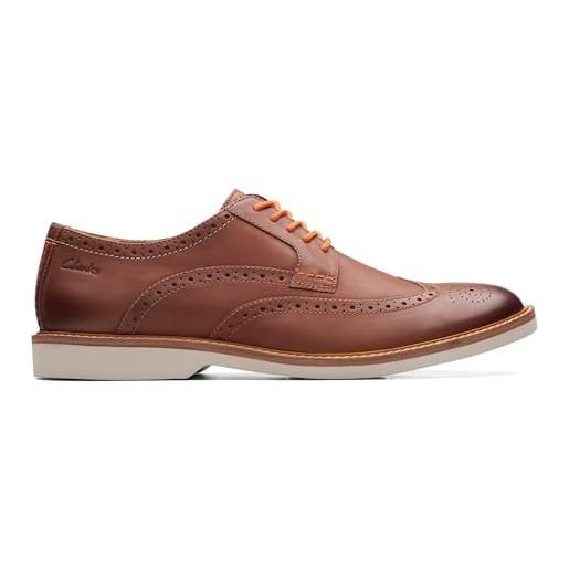 Clarks atticusltlimit, oxford uomo, dark tan lea, 39.5 eu