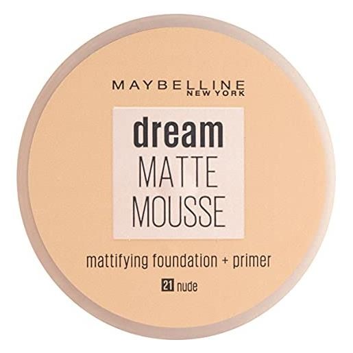 Maybelline dream, fondotinta compatto in mousse, 21 nude, 18 ml