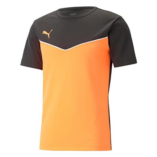 PUMA maglia individualrise, calcio uomo, nero-ultra arancione, m