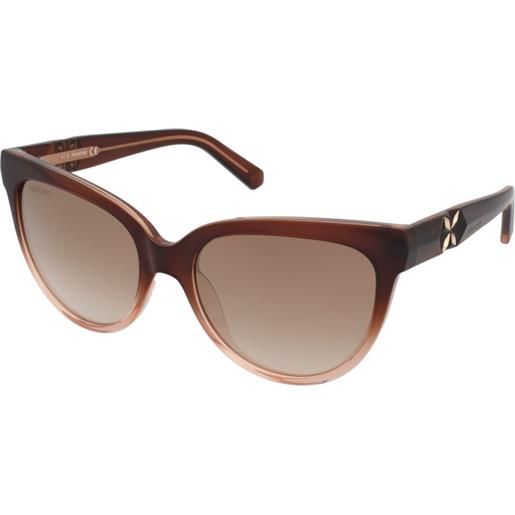 Swarovski sk0187 50g | occhiali da sole graduati o non graduati | plastica | cat eye | marrone, rosa, trasparente | adrialenti