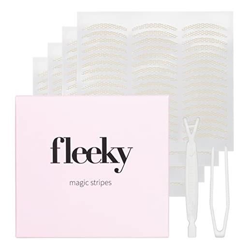 Fleeky Brow fleeky stripes magic - strisce invisibili per lifting delle palpebre senza chirurgia, nastro per eyelid, doppio adesivo per laminazione (s)