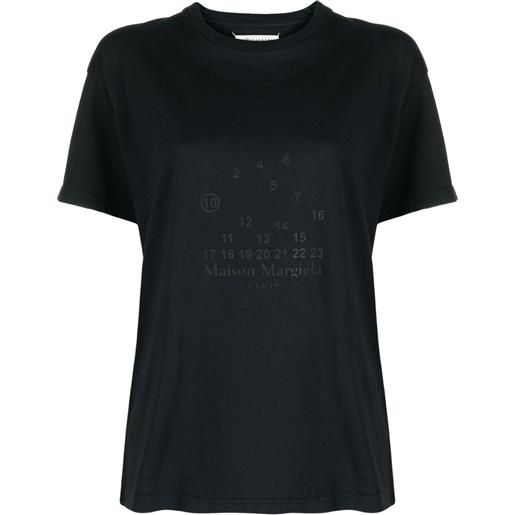 Maison Margiela t-shirt con stampa - grigio