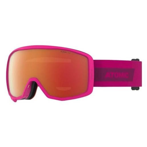 Atomic count jr sphererical - maschera da sci per bambini, colore rosa, comoda montatura live fit, visione chiara e migliore protezione dai riflessi, compatibile con chi indossa gli occhiali