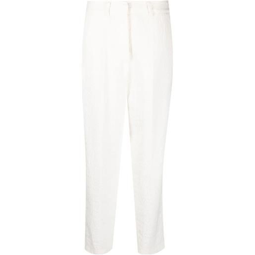 Forte Forte pantaloni con effetto jacquard - bianco